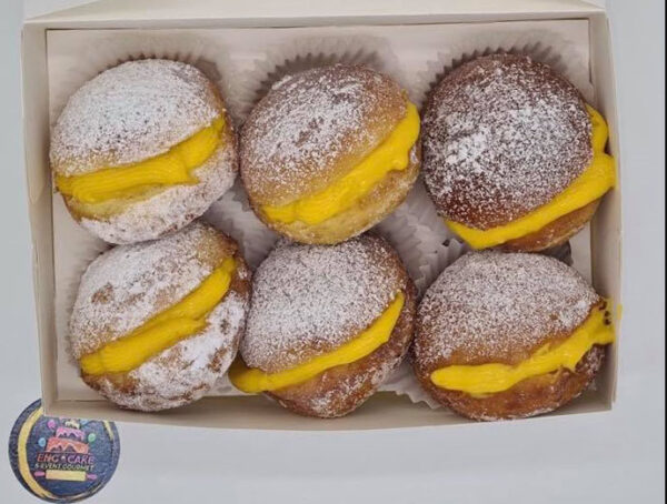 6 Portuguese doughnuts (bola de Berlim & Creme pasteleiro)