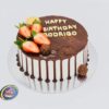 Birthday cake with strawberry