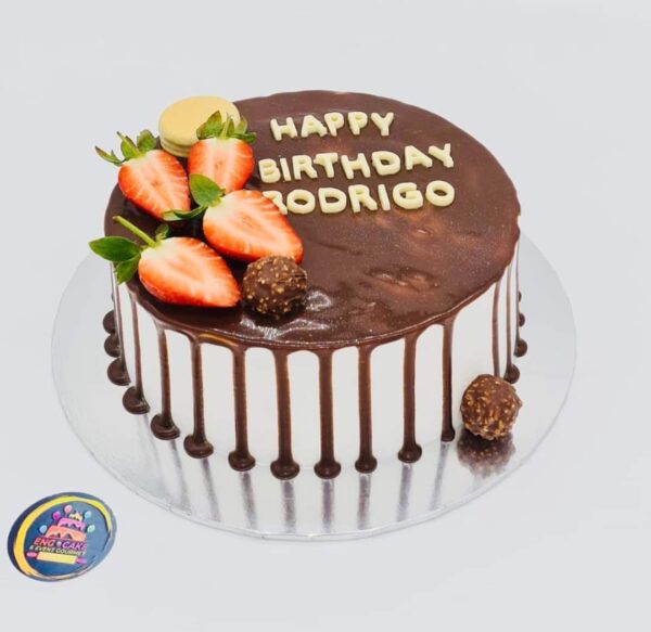 Birthday cake with strawberry